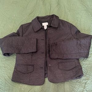 Beautiful embroidered black button up blazer